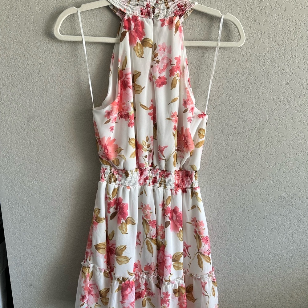 Altar'd State Pink and Gold Floral Dress - Picture 2 of 4